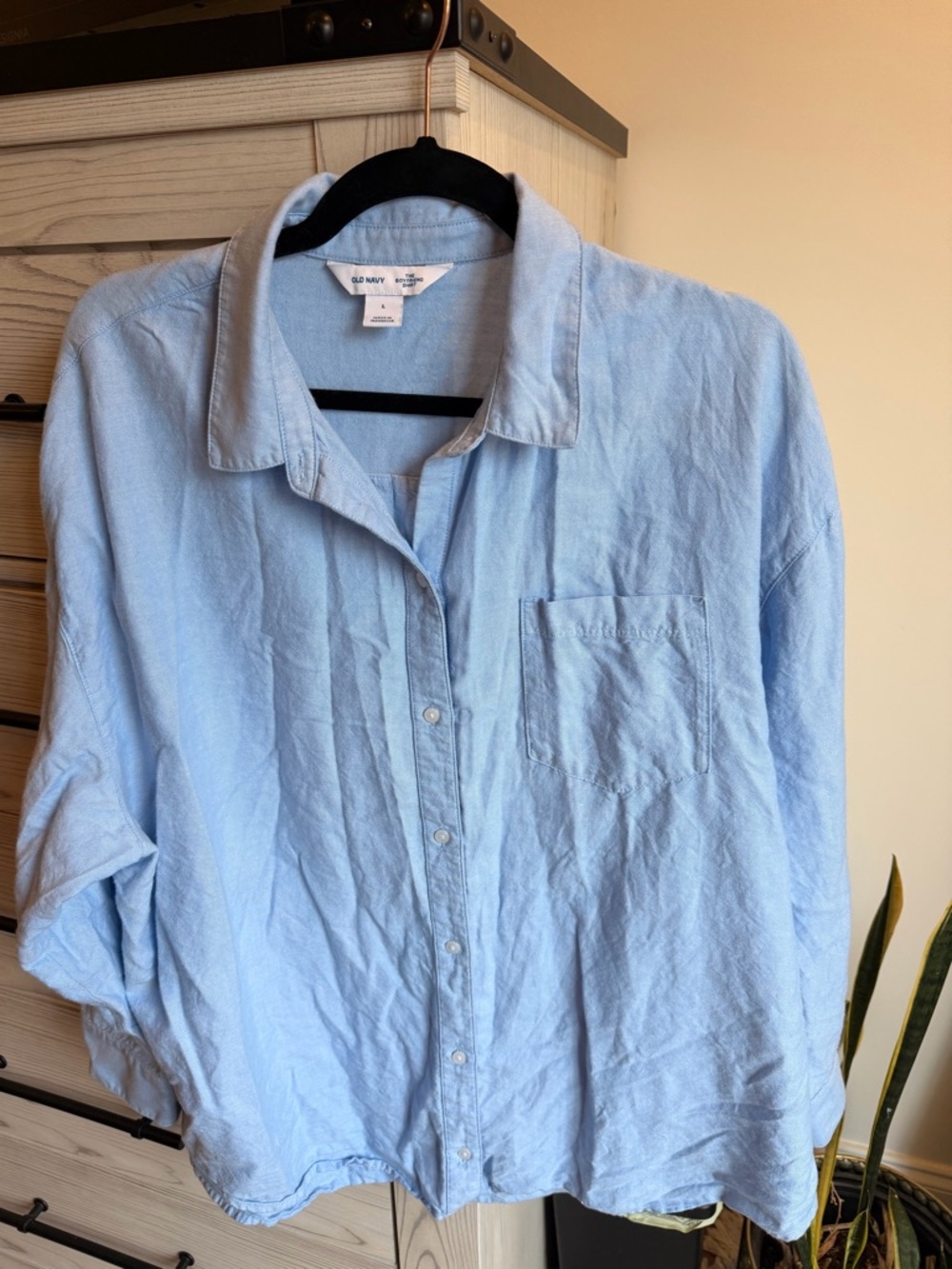 Old Navy Pale Blue Women's Button-Front Shirt